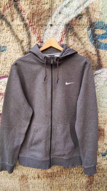 nike zip up jacket grey