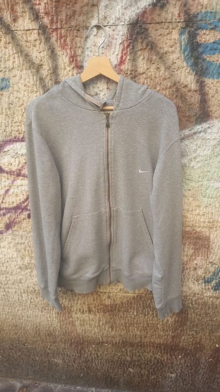 nike zip up jacket grey
