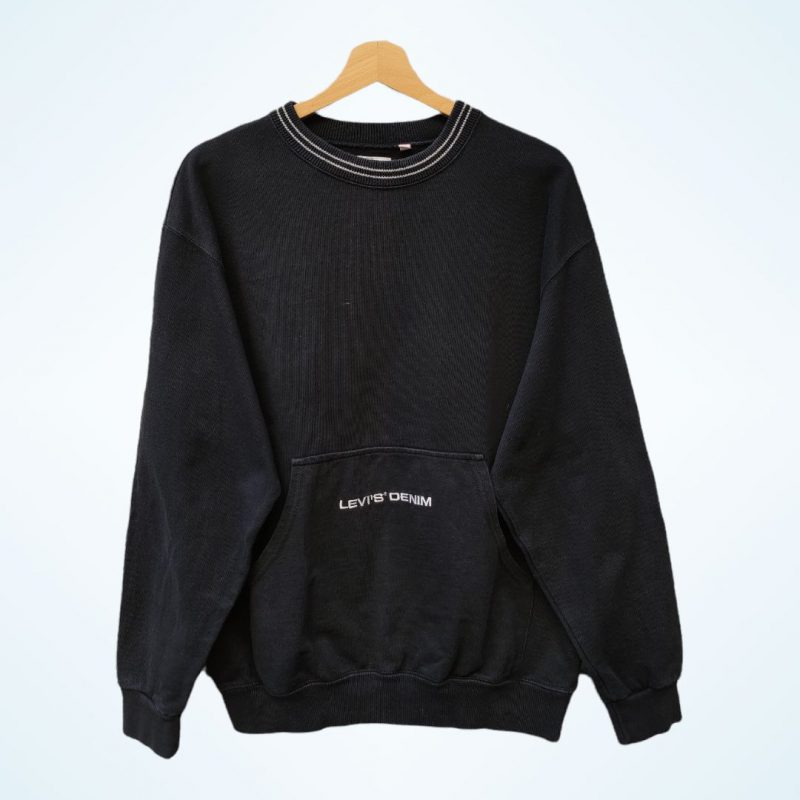 Sweatshirt Vintage Levi's - Taille L - Rouge - Coton - Occasion Très Bon État