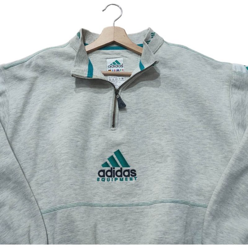 Vintage 90'S adidas EQUIPMENT logo sweatshirt, size M, men's cotton red type Vintage Second Hand